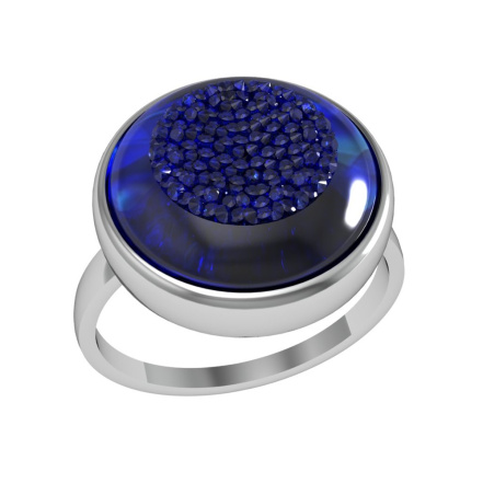 Кольцо из Серебра 925 Приволжский ювелир арт. 201393-DA55, Родирование.