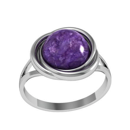 Кольцо из Серебра 925 Приволжский ювелир арт. 201396-CH, Родирование.