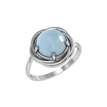 Кольцо из Серебра 925 Приволжский ювелир арт. 201434-AQ, Родирование.