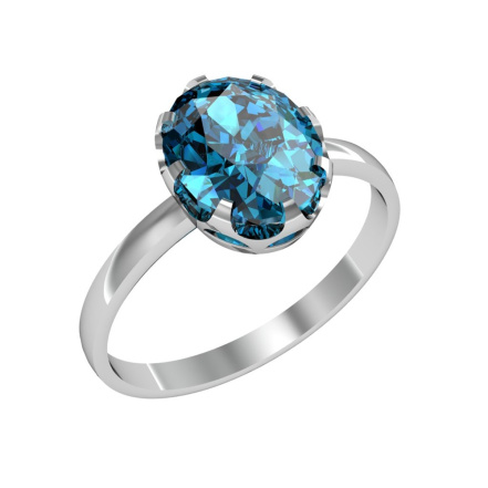 Кольцо из Серебра 925 Приволжский ювелир арт. 201569-FA77, Родирование.