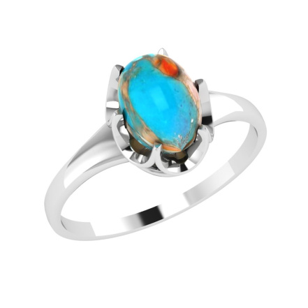 Кольцо из Серебра 925 Приволжский ювелир арт. 201717-UB, Родирование.