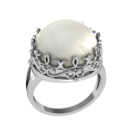 Кольцо из Серебра 925 Приволжский ювелир арт. 201741-PM07, Родирование.