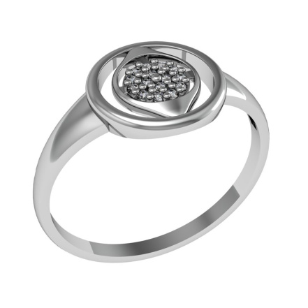 Кольцо из Серебра 925 Приволжский ювелир арт. 201759-FA11, Родирование.