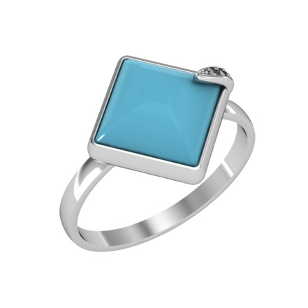 Кольцо из Серебра 925 Приволжский ювелир арт. 201836-BZFA11, Родирование.