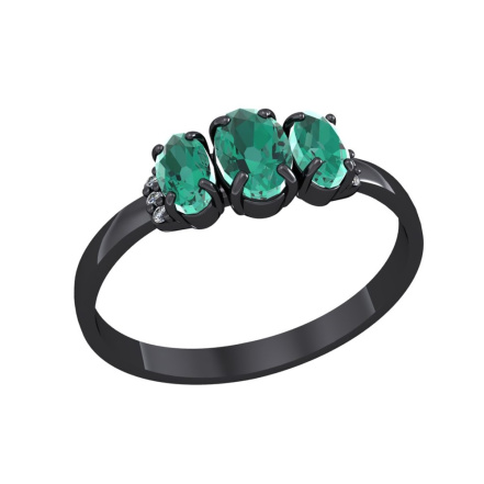 Кольцо из Серебра 925 Приволжский ювелир арт. 204357-FA11FA78, чёрный оксид.