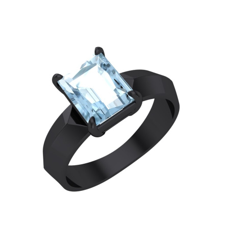 Кольцо из Серебра 925 Приволжский ювелир арт. 204731-TP15, чёрный оксид.