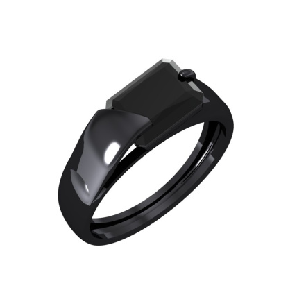 Кольцо из Серебра 925 Приволжский ювелир арт. 204979-FA73, чёрный оксид.