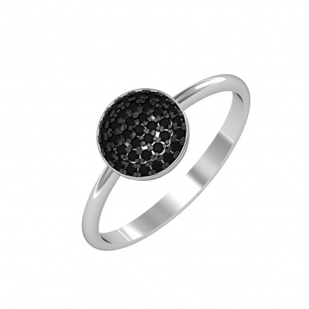 Кольцо из Серебра 925 Приволжский ювелир арт. 205203-SH73, родирование + черный родий.