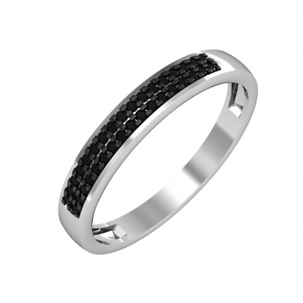Кольцо из Серебра 925 Приволжский ювелир арт. 205204-SH73, родирование + черный родий.
