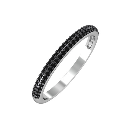 Кольцо из Серебра 925 Приволжский ювелир арт. 205244-SH73, родирование + черный родий.