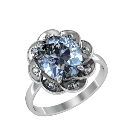 Кольцо из Серебра 925 Приволжский ювелир арт. 211118-FA11GH55, Родирование.