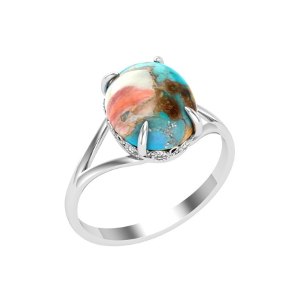 Кольцо из Серебра 925 Приволжский ювелир арт. 211141-UB15, Родирование.