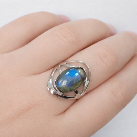 Кольцо из Серебра 925 Приволжский ювелир арт. 211162-LB, Родирование.