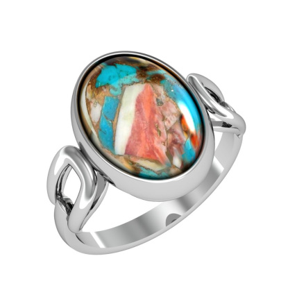 Кольцо из Серебра 925 Приволжский ювелир арт. 211163-UB15, Родирование.