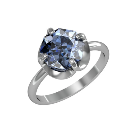 Кольцо из Серебра 925 Приволжский ювелир арт. 211274-GH55, Родирование.