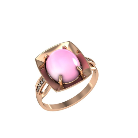 Кольцо из Серебра 925 Приволжский ювелир арт. 212147-FA11KR46, Золочение в два слоя.