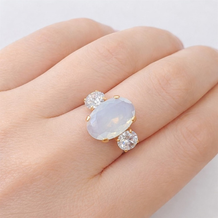 Кольцо из Серебра 925 Приволжский ювелир арт. 212352-FA11FA97, Золочение в два слоя.