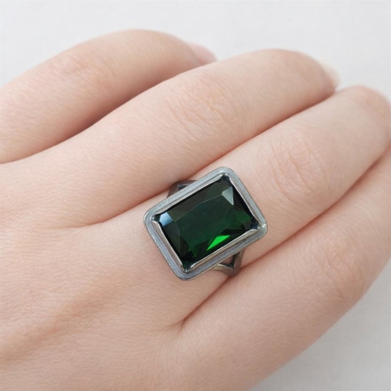 Кольцо из Серебра 925 Приволжский ювелир арт. 214067-FA22, чёрный оксид.