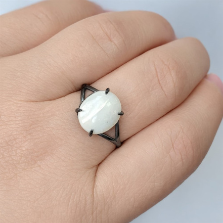 Кольцо из Серебра 925 Приволжский ювелир арт. 214141-PM07, чёрный оксид.