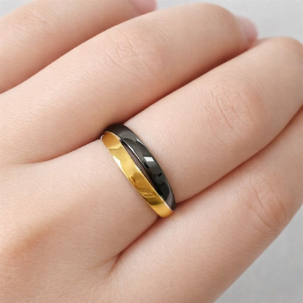 Кольцо из Серебра 925 Приволжский ювелир арт. 217123, золочение + оксид.