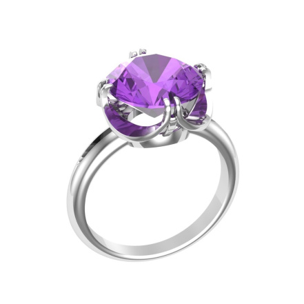 Кольцо из Серебра 925 Приволжский ювелир арт. 231399-FA03, Родирование.