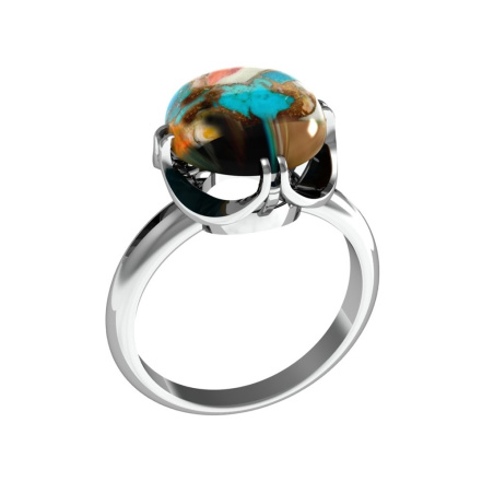 Кольцо из Серебра 925 Приволжский ювелир арт. 231399-UB, Родирование.