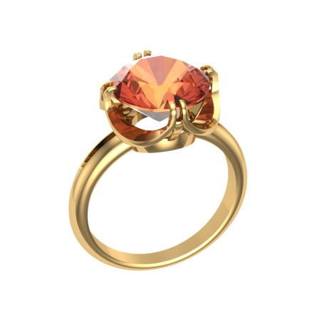 Кольцо из Серебра 925 Приволжский ювелир арт. 232399-GH42, Золочение в два слоя.