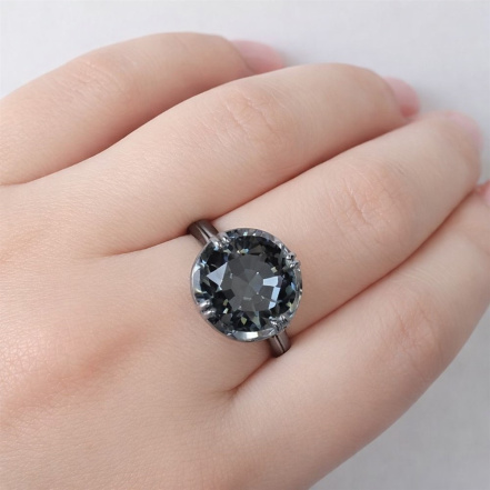 Кольцо из Серебра 925 Приволжский ювелир арт. 234399-GH73, чёрный оксид.