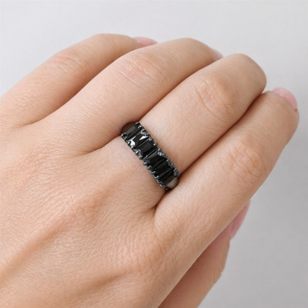Кольцо из Серебра 925 Приволжский ювелир арт. 234482-FA73, чёрный оксид.