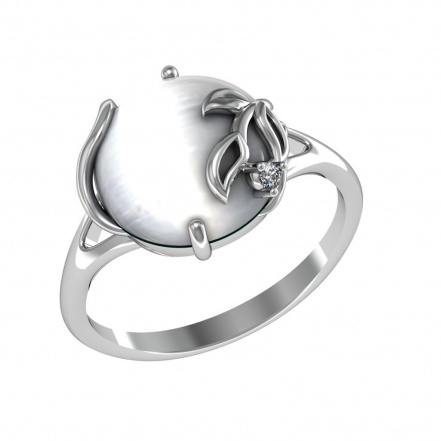 Кольцо из Серебра 925 Приволжский ювелир арт. 241993-FA11KG54, Родирование.