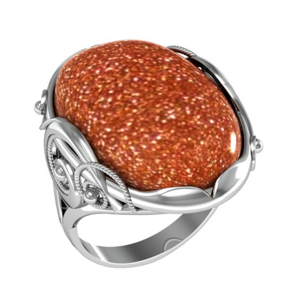 Кольцо из Серебра 925 Приволжский ювелир арт. 243417-AV, Оксид.