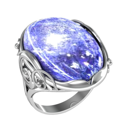 Кольцо из Серебра 925 Приволжский ювелир арт. 243417-SD, Оксид.