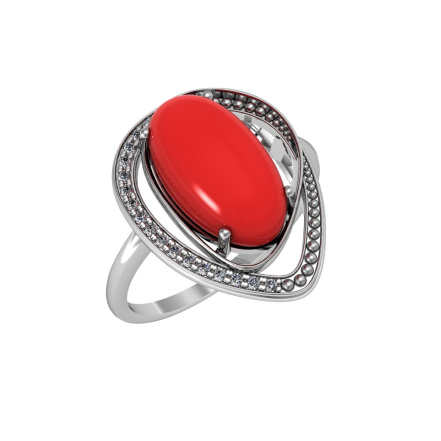 Кольцо из Серебра 925 Приволжский ювелир арт. 251453-FA11KR, Родирование.
