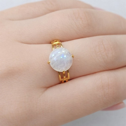 Кольцо из Серебра 925 Приволжский ювелир арт. 252070-LN, Золочение в два слоя.