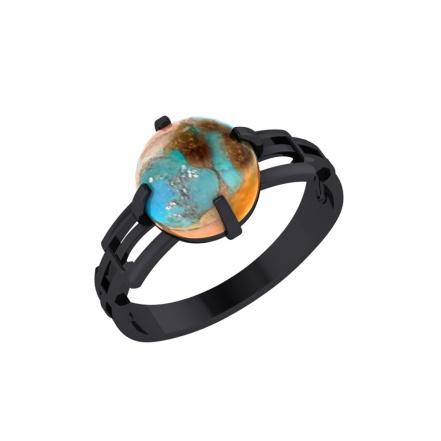 Кольцо из Серебра 925 Приволжский ювелир арт. 254070-UB, чёрный оксид.