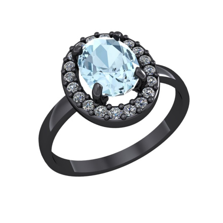 Кольцо из Серебра 925 Приволжский ювелир арт. 254204-FA11TP15, чёрный оксид.