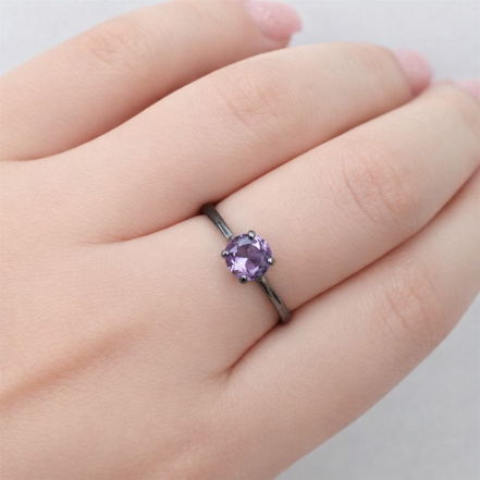 Кольцо из Серебра 925 Приволжский ювелир арт. 254375-AM56, чёрный оксид.