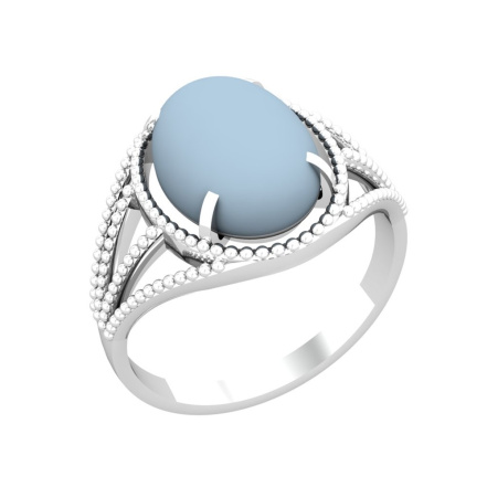 Кольцо из Серебра 925 Приволжский ювелир арт. 261227-AQ, Родирование.