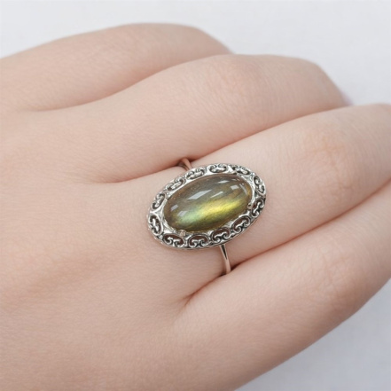 Кольцо из Серебра 925 Приволжский ювелир арт. 261323-LB, Родирование.