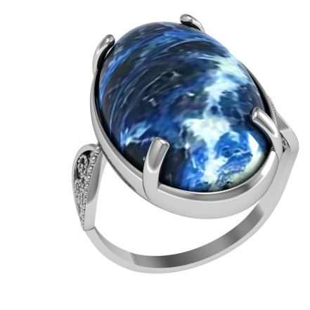 Кольцо из Серебра 925 Приволжский ювелир арт. 261570-SD, Родирование.