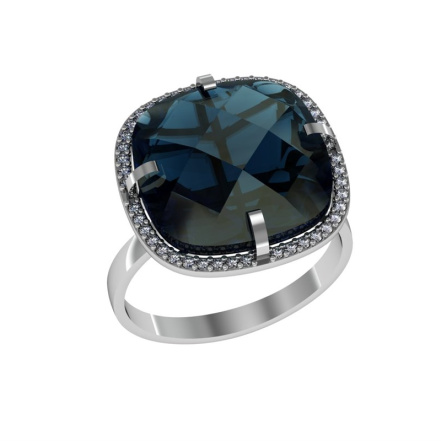 Кольцо из Серебра 925 Приволжский ювелир арт. 261684-FA11KV77, Родирование.