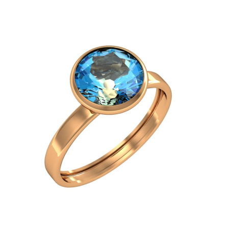 Кольцо из Серебра 925 Приволжский ювелир арт. 262383-FA01, Золочение в два слоя.