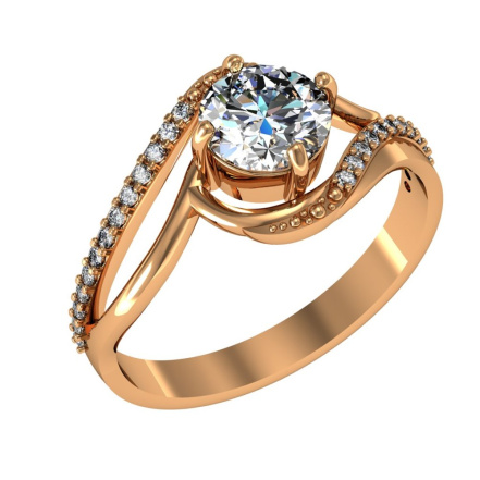 Кольцо из Серебра 925 Приволжский ювелир арт. 262543-FA11, Золочение в два слоя.