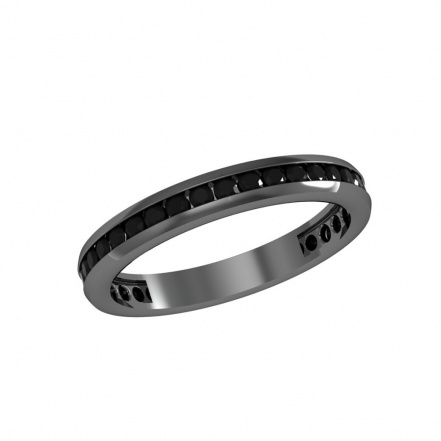 Кольцо из Серебра 925 Приволжский ювелир арт. 264067-FA73, чёрный оксид.