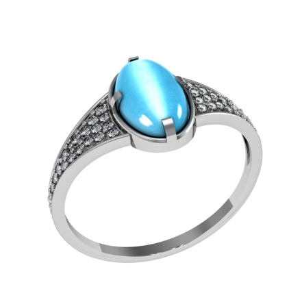 Кольцо из Серебра 925 Приволжский ювелир арт. 271549-FA11KG15, Родирование.