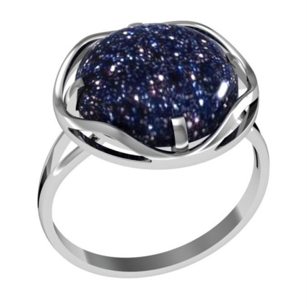 Кольцо из Серебра 925 Приволжский ювелир арт. 271551-AV55, Родирование.