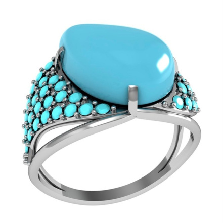 Кольцо из Серебра 925 Приволжский ювелир арт. 271817-AG15BZ, Родирование.