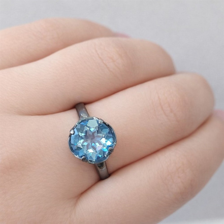 Кольцо из Серебра 925 Приволжский ювелир арт. 274799-GH55, чёрный оксид.