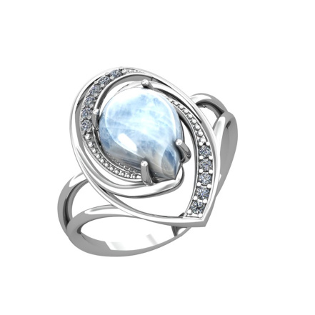 Кольцо из Серебра 925 Приволжский ювелир арт. 281383-FA15LN, Родирование.