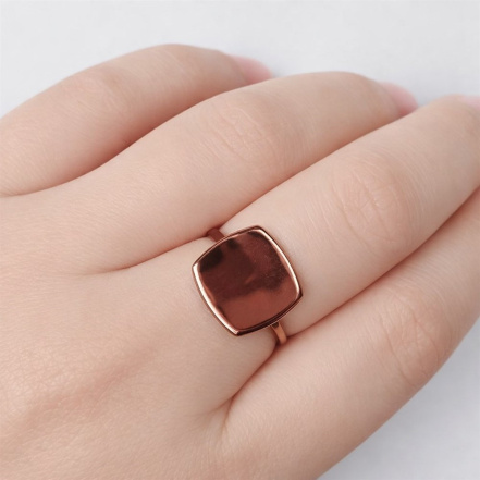 Кольцо из Серебра 925 Приволжский ювелир арт. 28G483, KLIAR коричневый.